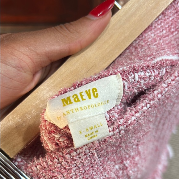 Maeve Anthropologie red and white  Ruffled Mini Skirt - Picture 2 of 2